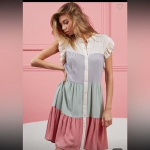 Color Block Tiered Ruffle Dress🌟